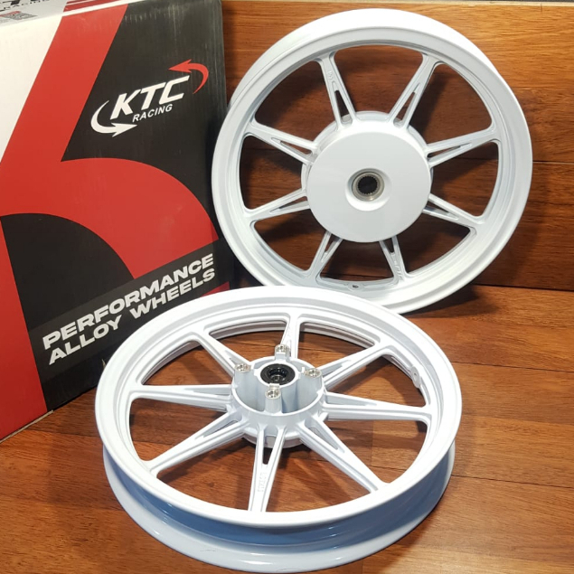 VELG KTC RACING BEAT SCOOPY KARBU BEAT FI SCOOPY FI DIAMETER 215 185 RING 14 SPECTRE PUTIH SET DEPAN
