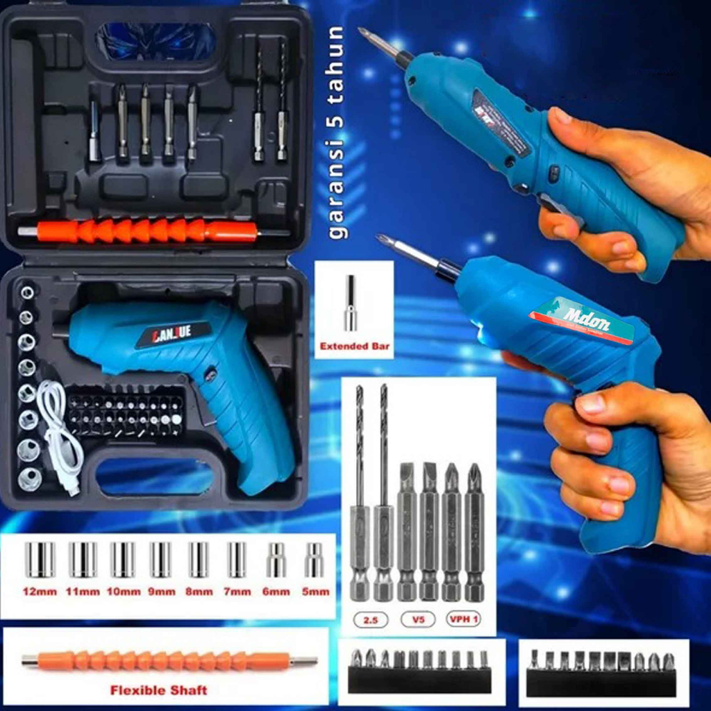 MDON JP42 / Cordless Driver Dill Set / Mesin Bor Electric / Mesin Multifungsi