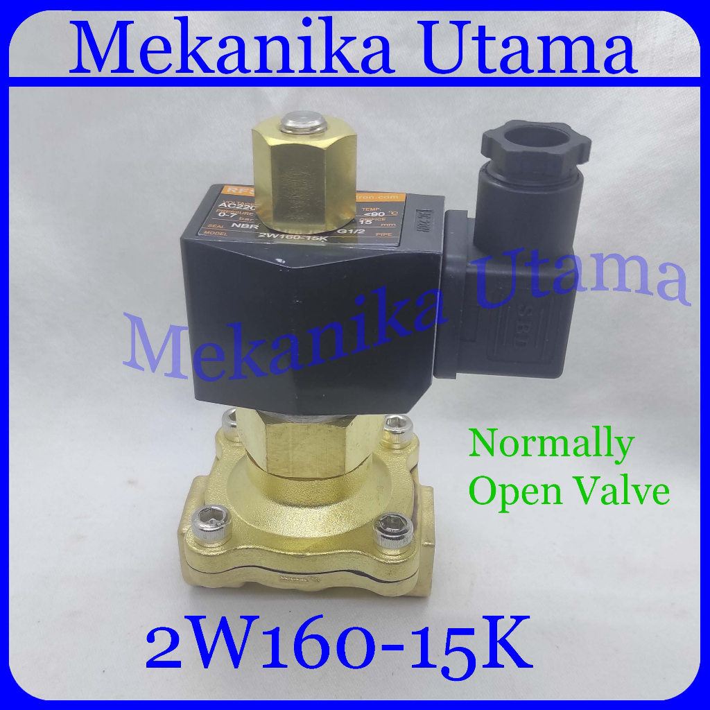 2W160-15K /UW-15K: Normally Open 1/2" Solenoid Valve Kuningan  (Normally Open Brass Solenoid Valve);