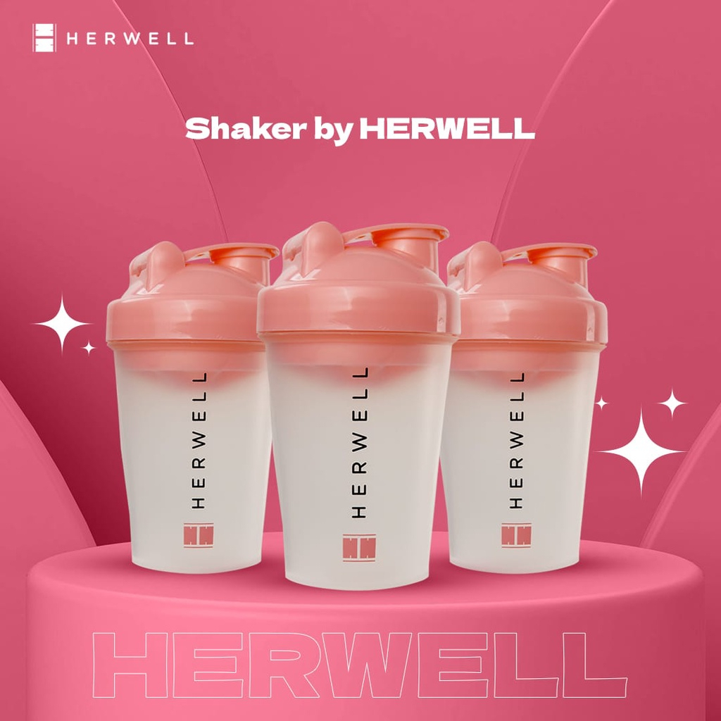 Botol Shaker Original Herwell / Tumbler Susu Minuman 400 &amp; 600 ml