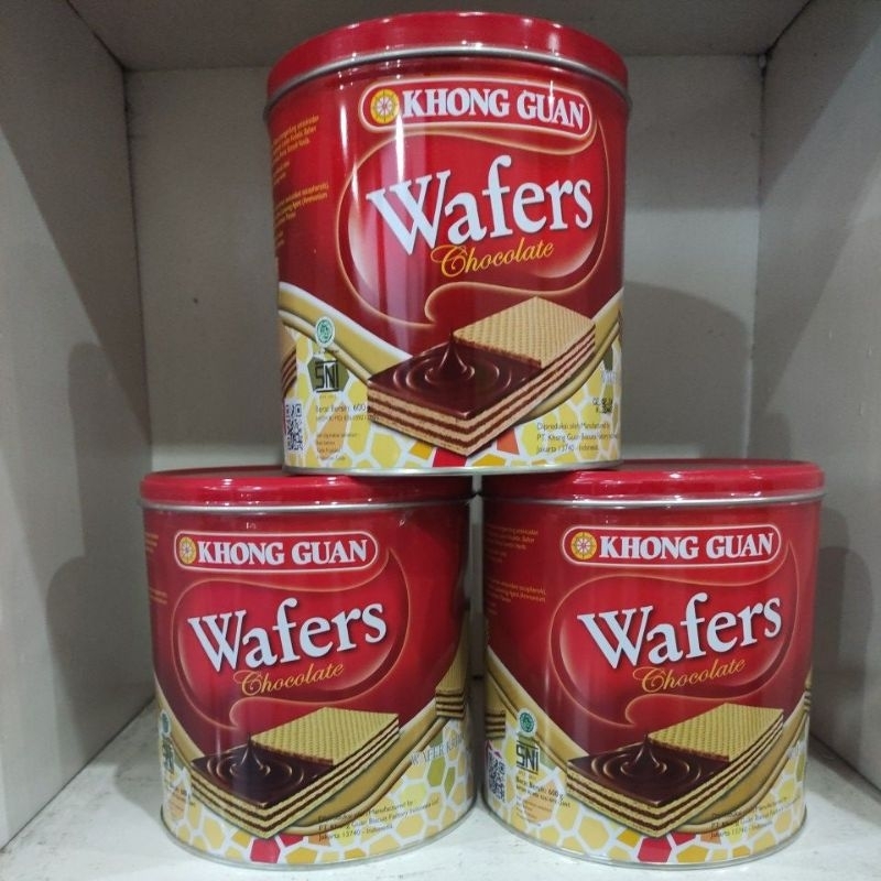 

Khong Guan Wafer kaleng bulat 600gram 600g