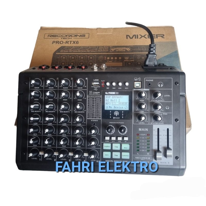 MIXER RECORDING TECH PRO RTX6 PROFESIONAL AUDIO MIXING 6 CHANNEL ORIGINAL RTX6 PRO