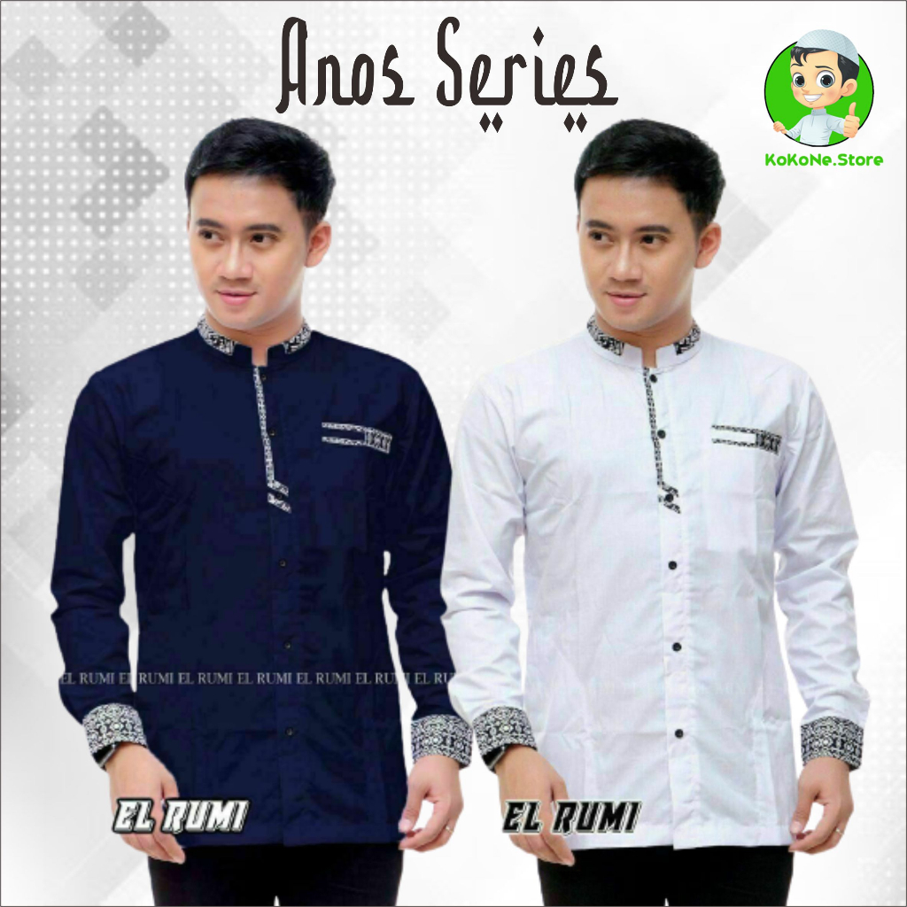 Baju Koko Batik Motif Anos Original Koko Elrumi Baju Koko Murah Berkualitas dan Istimewa Kokone Stor