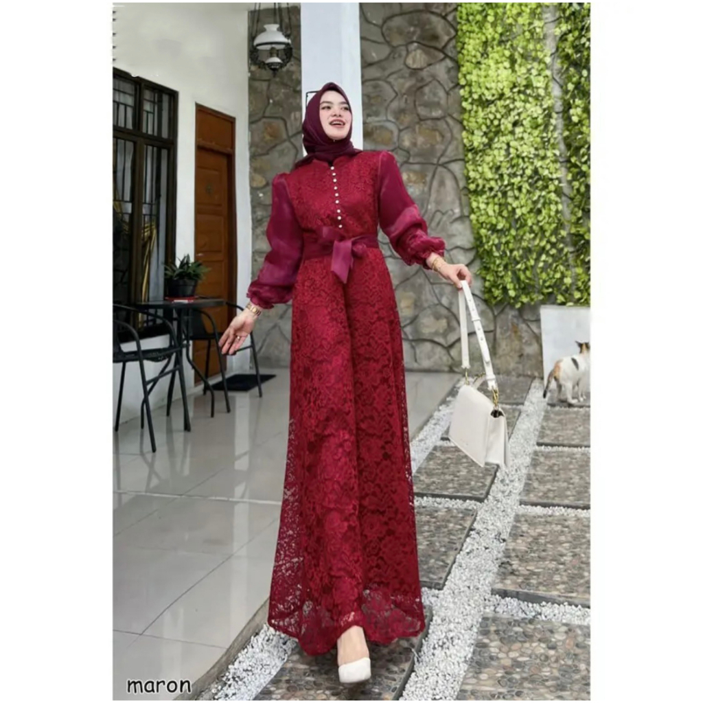 (DI JAMIN REALPICT) PAKAIAN MUSLIM WANITA DRESS GAMIS / GAMIS PESTA MEWAH ELEGAN/GAMIS FASHION MODERN TERBARU/BAJU PESTA WANITA MUSLIM / PAKAIAN WANIT /BAJU WANITA/GAMIS MUSLIMAH/VOKALAYLA