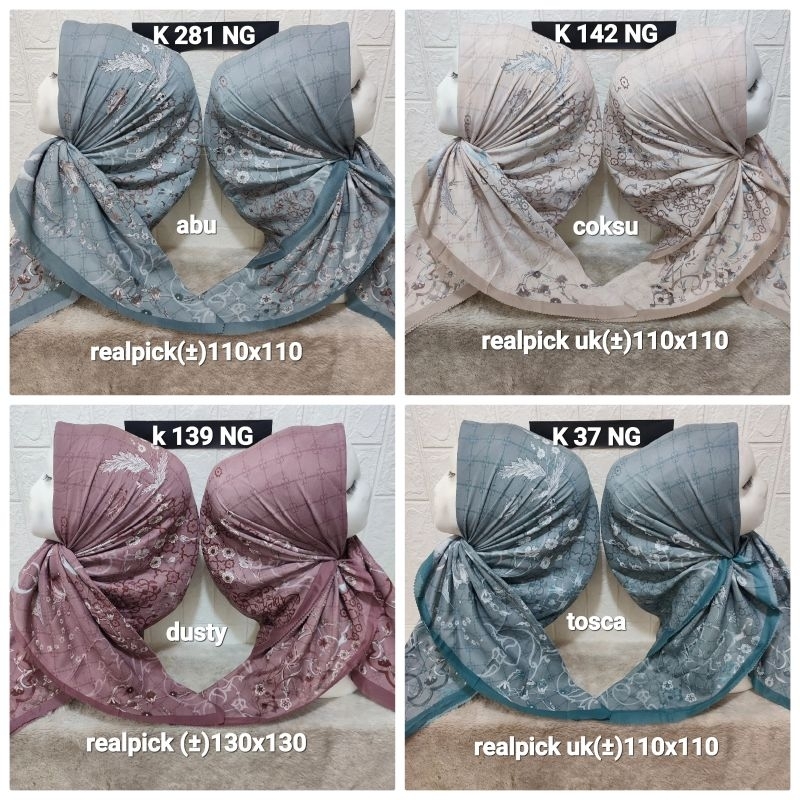 kerudung segi empat  motif voal motif lasercut denay motif voal motif premium (harga grosir partai)