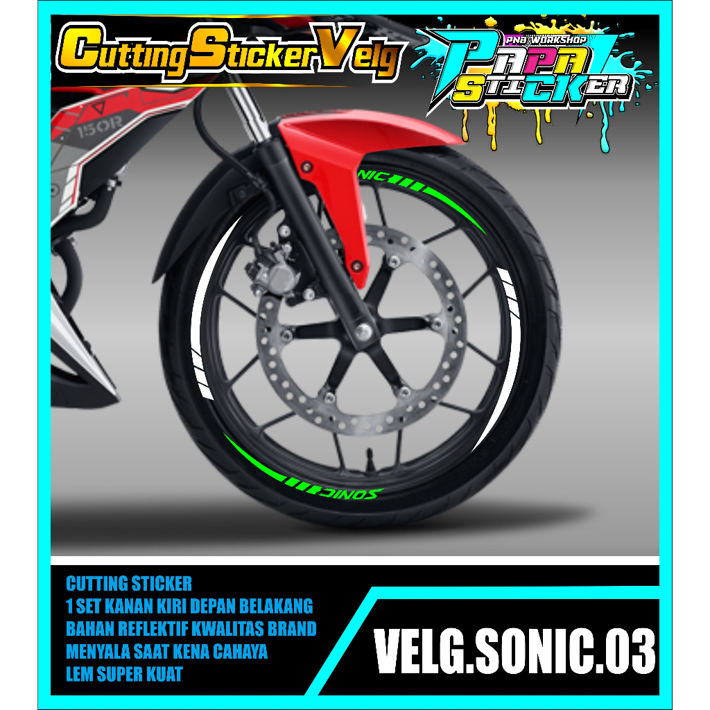 STIKER  VELG SONIC CUTTING STICKER VELG HONDA SONIC CUTTING VARIASI 03