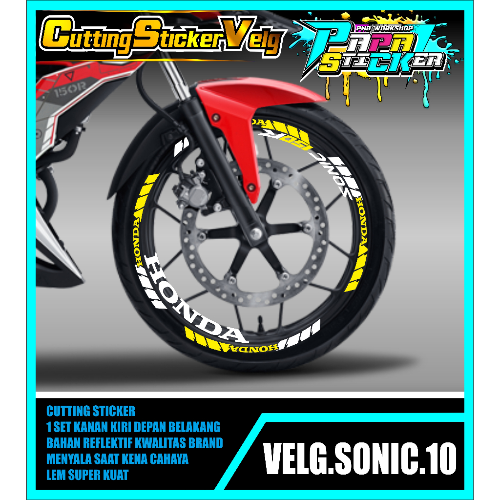 STIKER  VELG SONIC CUTTING STICKER VELG HONDA SONIC CUTTING VARIASI 10
