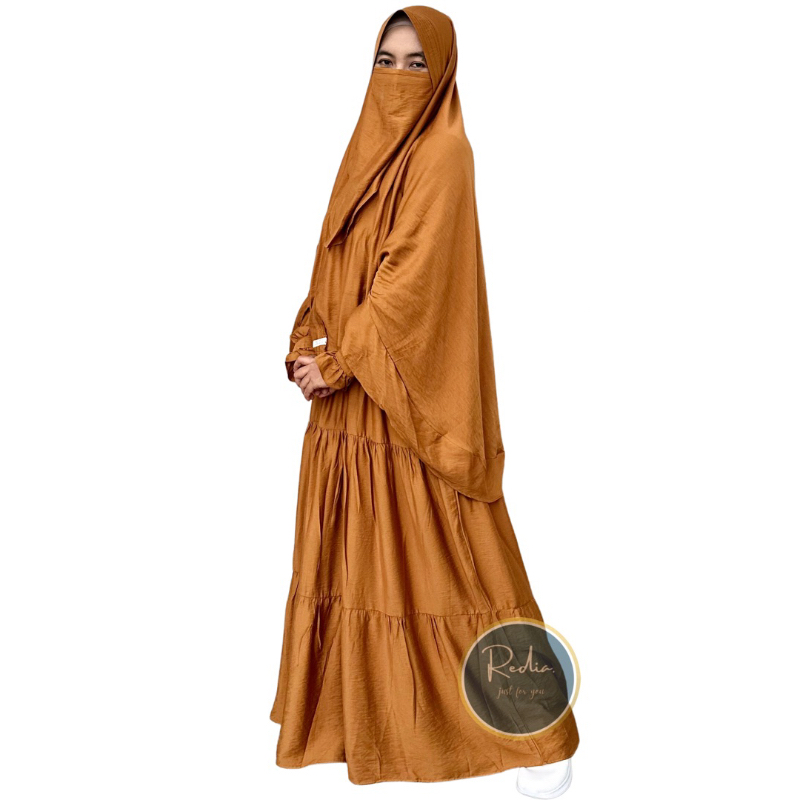 Azalia Syar’i / Gamis + Hijab + Cadar / Gamis Syar’i + Hijab Syar’i + Nikob / Gamis Mewah Elegan Pre