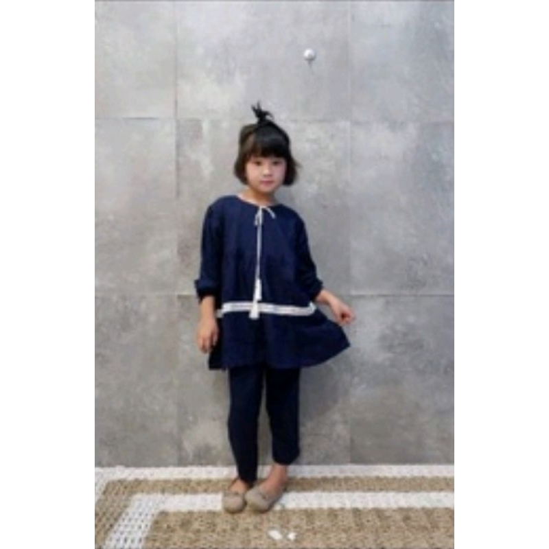 setelan anak//setelan renda//setelan tunik//rayon premium