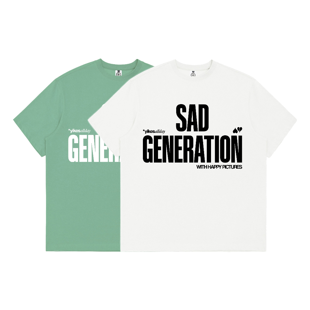 T-SHIRT | SAD GENERATION | PARKIA BEAN | WHITE |  YIKESALLDAY