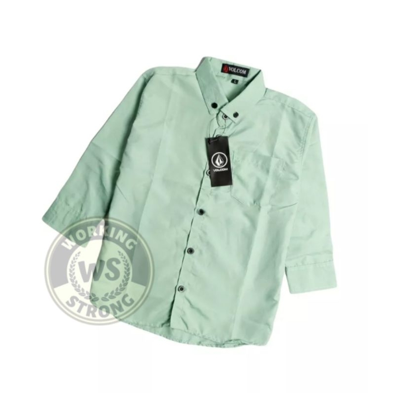 SERAGAM ANAK Kemeja polos anak | Kemeja kids keren | Kemeja lengan panjang bahan katun Umur 5-10tahun