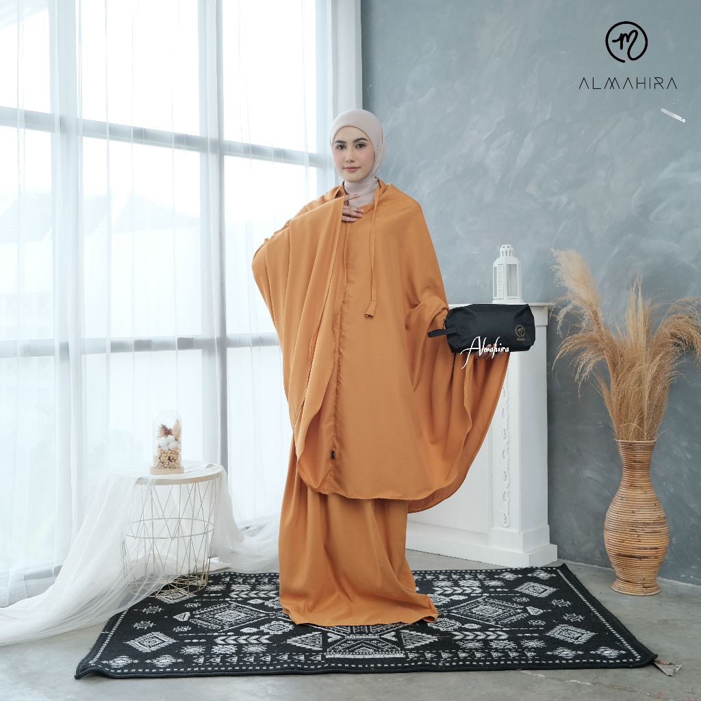 ALMAHIRA - Mukena Dewasa 2in1 HAFSA Travel Katun Premium