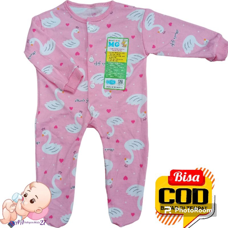 3PC MOM'S GIFT Jumpsuit ANGSA SERIES Model Kaki Tertutup Ukuran Newborn 0-4Bulan SNI NYAMAN Berkualitas