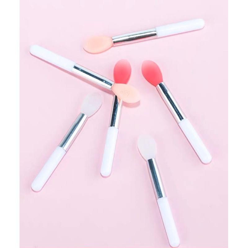 Aplikator lipstik Brush Silikon Aplikator Lip Balm Masker Bibir dengan Suction Cup