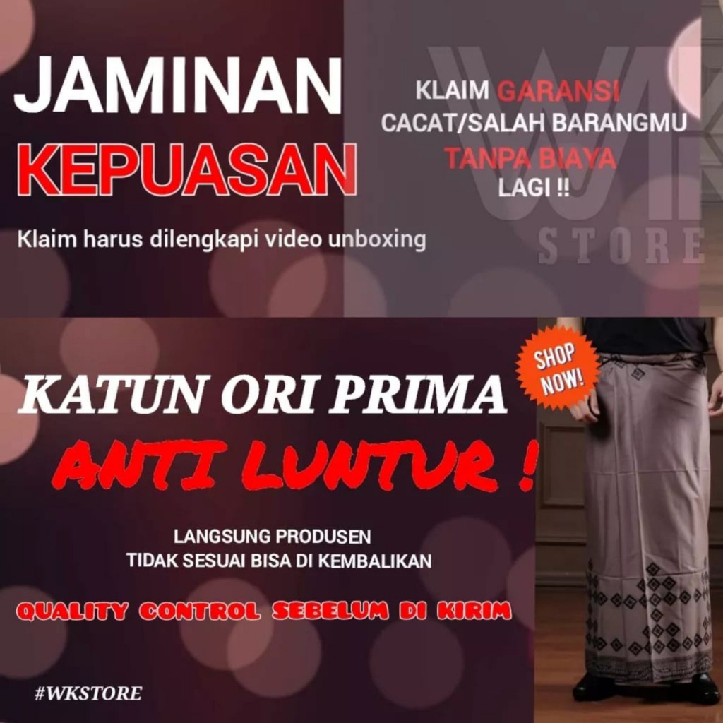 SARUNG BATIK UKIRAN DAYAK HITAM PEKAT TERBARU