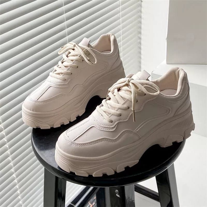 Sepatu Sneakers Wanita Korea Casual Chunky Terbaru FNPS02