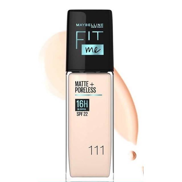 MAYBELLINE Fit Me! Matte + Poreless Liquid Matte Foundation Pump 111 - Light Beige