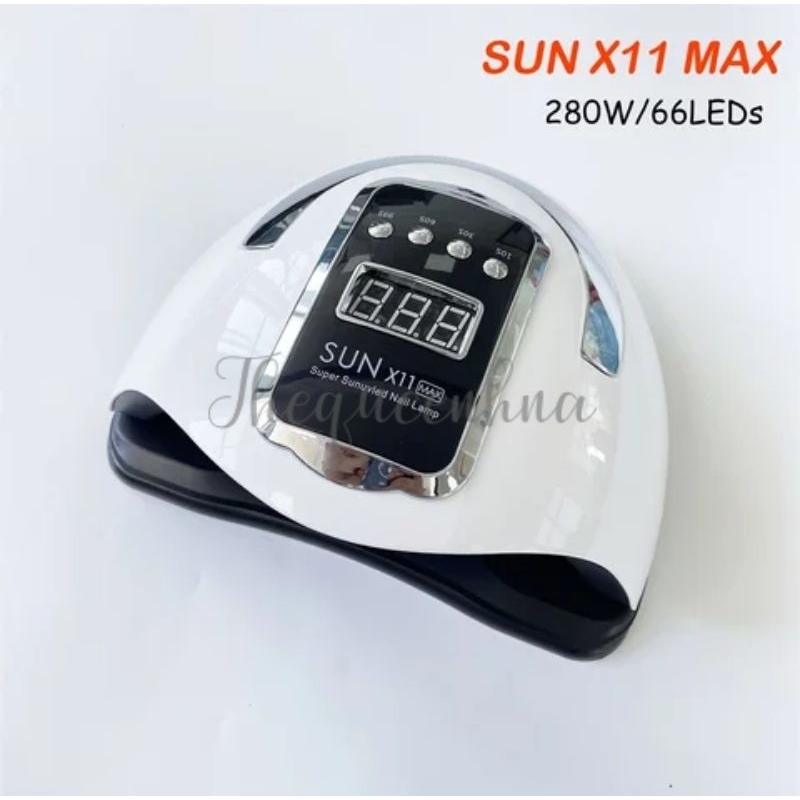 SUN X11 Max 280W Garansi Satu Bulan 66Leds Dalam Full Hitam Lampu Pengering Kutek Gel Led UV Nail Lamp Alat Pengering Kutek Gel