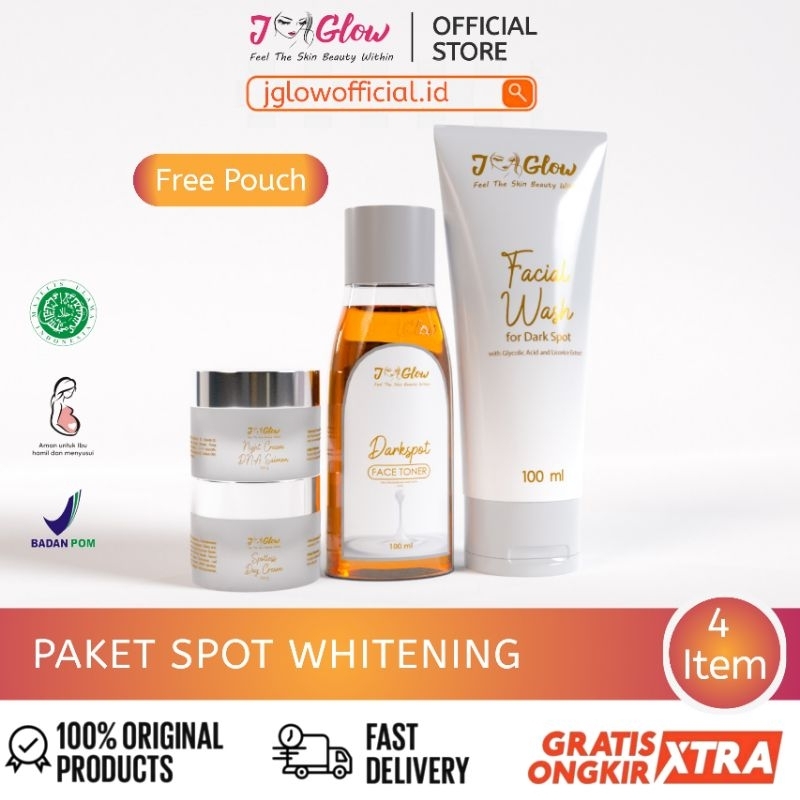 Jglow Skincare Paket Spot Whitening 4in1