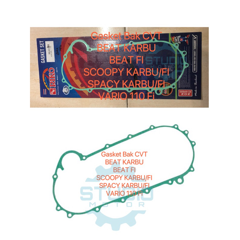 Gasket Perpak Paking Bak Cvt Beat Karbu Beat fi Stater Kasar Scoopy Carbu Vario 110 Fi Spacy Karbu / Fi 11395KVY901 Merek Riko