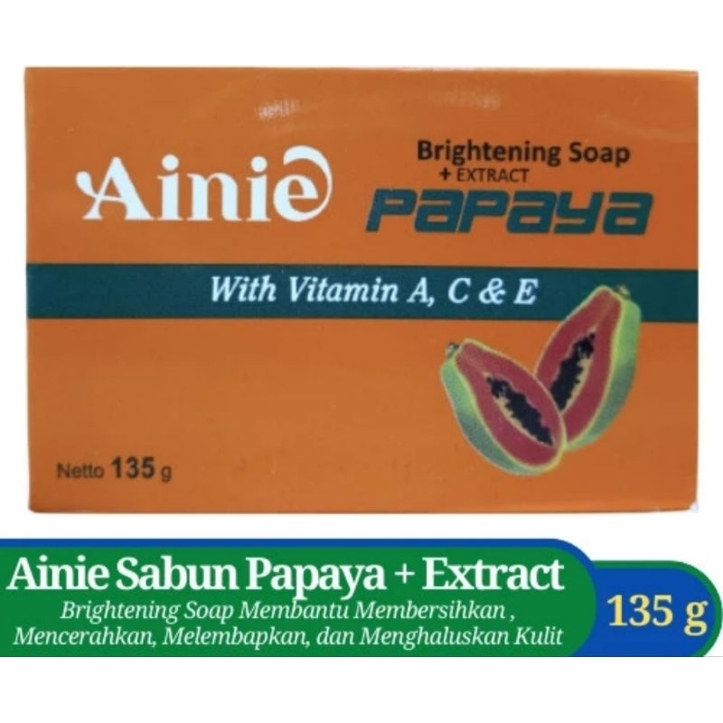 AINIE Sabun Papaya 135gr Whitening Soap Extra Brightening