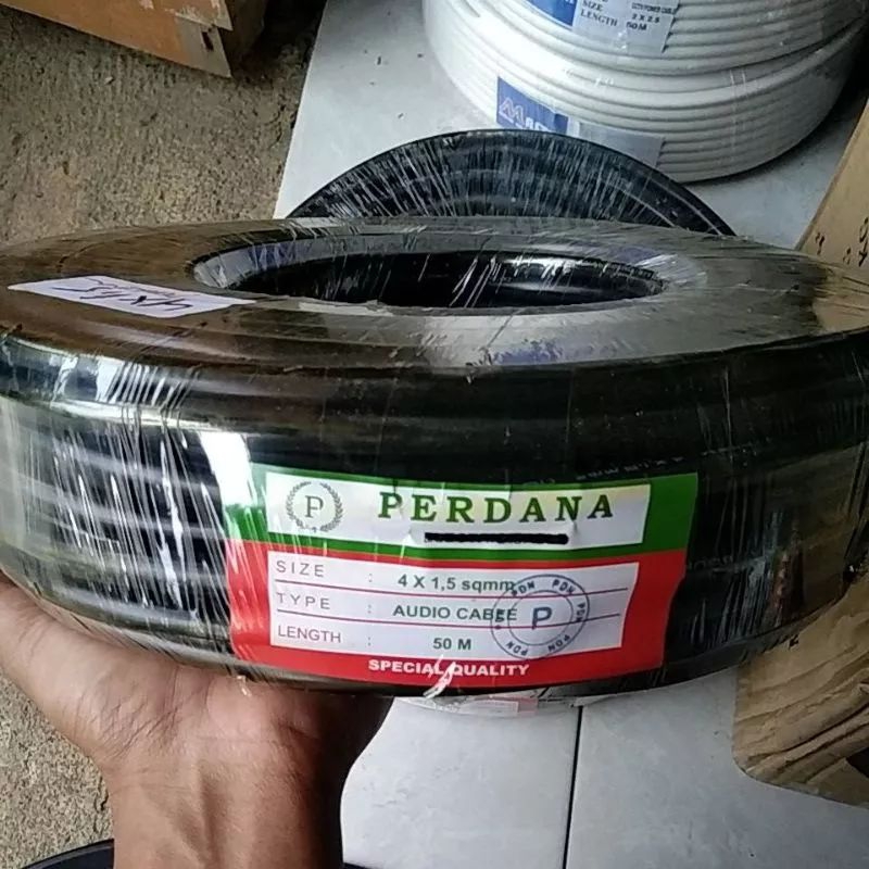 kabel speaker merk perdana isi 4x1.5mm