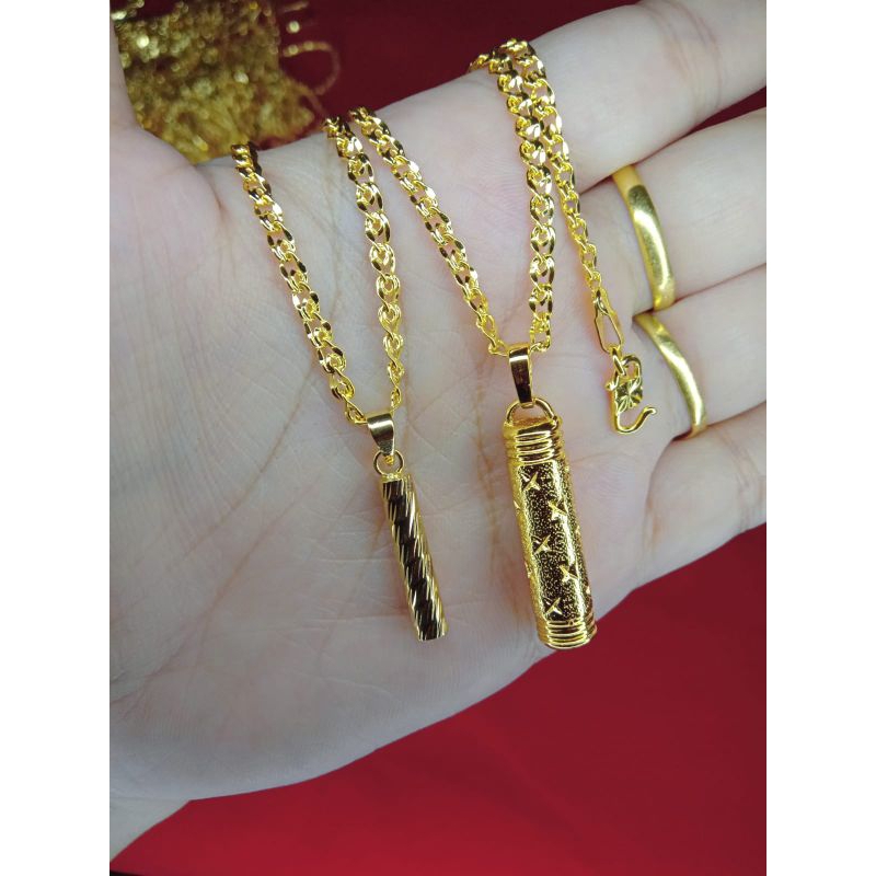 kalung 88 bambu lapis emas 24k