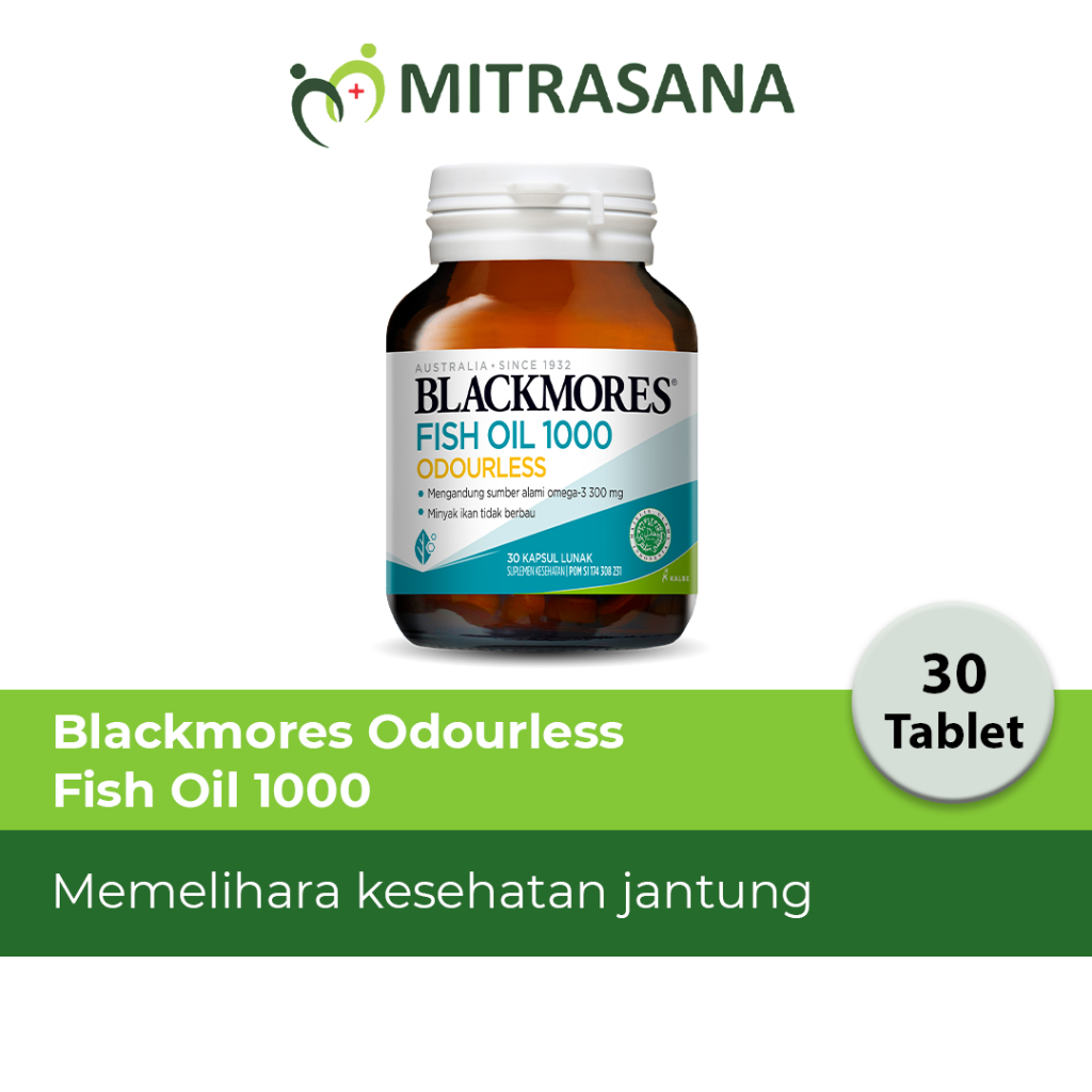 Blackmores Odourless Fish Oil 1000 - 30 Kapsul - Memelihara Kesehatan