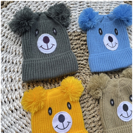 Kupluk bayi kupluk rajut bayi kekinian kupluk pompom ASYAM BABY