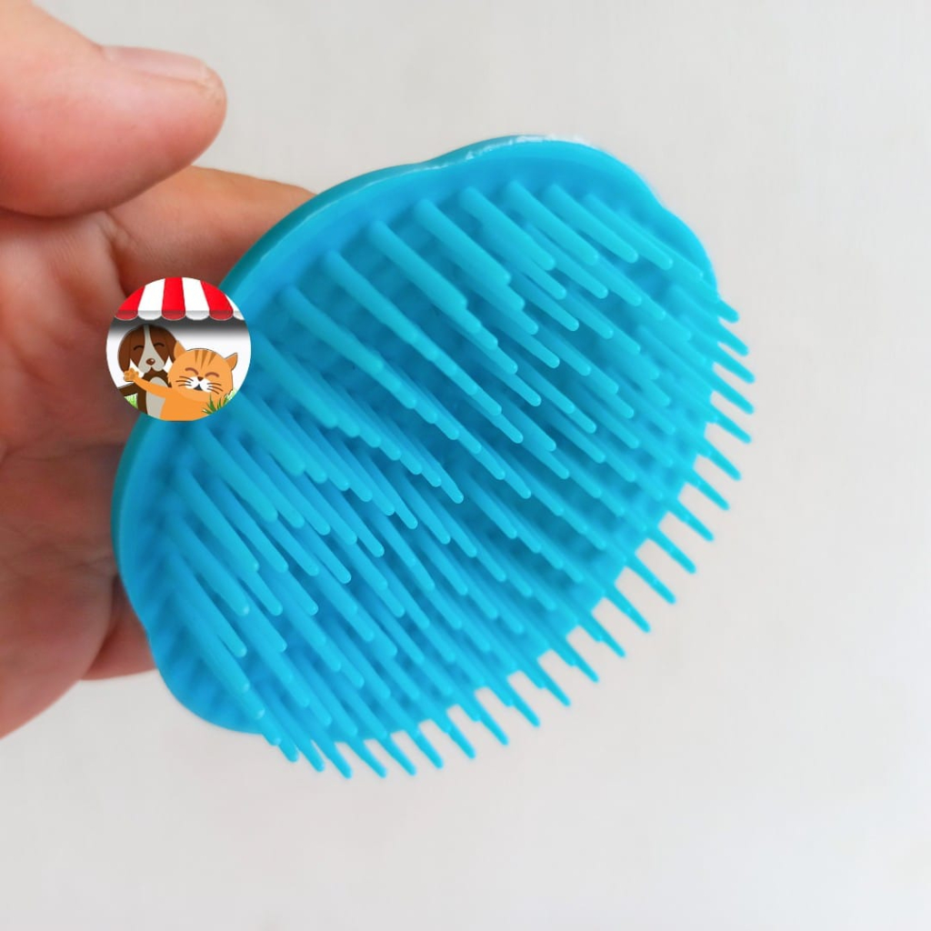 Sisir Karet Bulat Kucing Anjing Kelinci Untuk Mandi Keramas Grooming