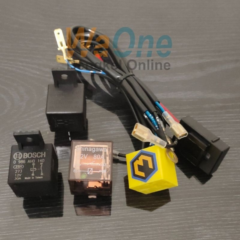 Kabel Set Relay Klakson Plus Relay 12v dan 24v Hella/Bosch/Transparan