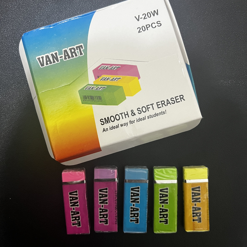 Van-Art Eraser Setip Ukuran Kecil Warna Warni Penghapus Pensil ATK Alat Tulis Kantor Lucu Murah Awet Berkualitas Students Peralatan Sekolah Cute Stationery Karet Pembersih Pengoreksi Gambar Tulisan Coretan Pemutih Penghilang Koreksi VanArt Grosir Prakarya