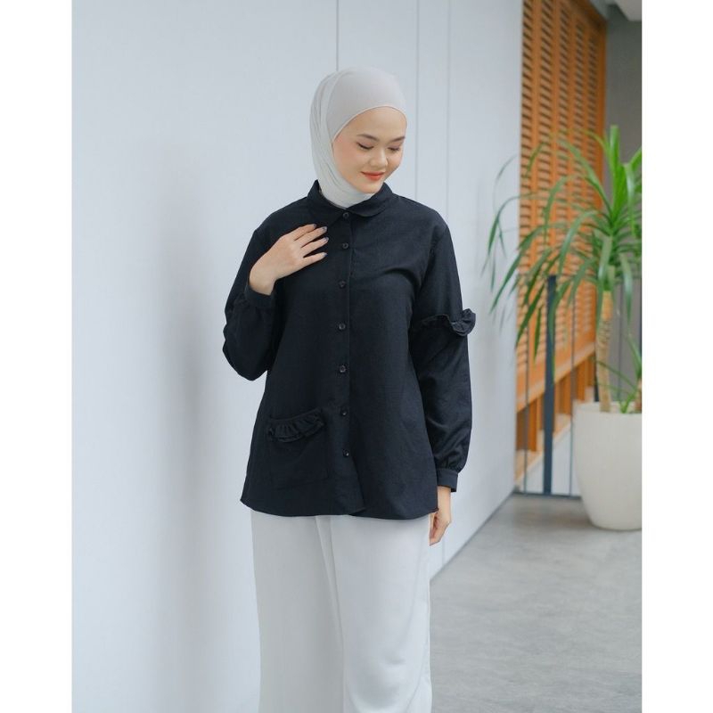 Nada top | kemeja wanita oversize - basic shirt kemeja polos