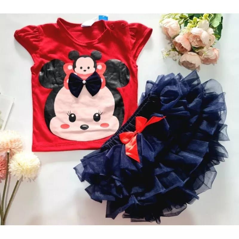 SETELAN BAJU BAYI PEREMPUAN 0-18 BULAN ROK CELANA TUTU GOTIK ROCELA / SET KAOS ROK TUTU GOTIK PETIT / SETELAN BAJU BAYI CEWEK LUCU / SETELAN JUMPER ROK TUTU TSUM TSUM UNICORN CUPCAKES