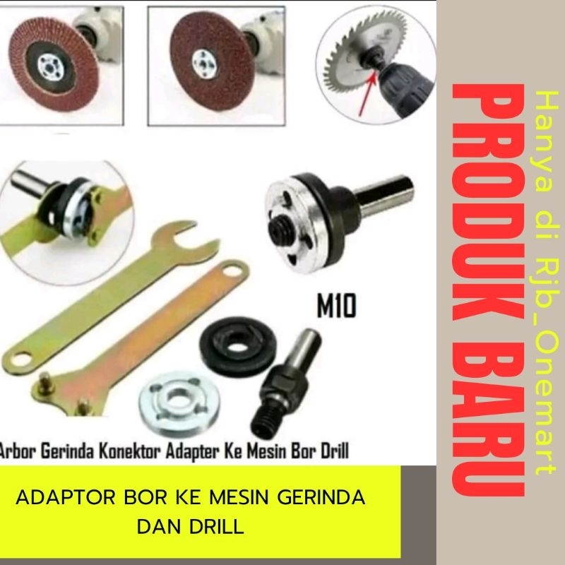 Adaptor mesin Bor ke Gerinda  Drill dan Gergaji