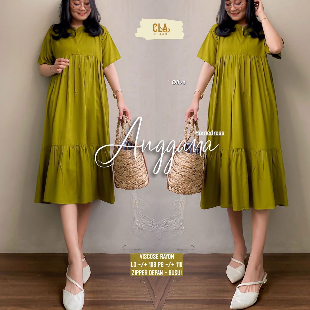 Maria ANGGANA tunic hitam LONG TUNIK HALUS OOTD VIRAL TUNIC CASUAL/MIDI MIDY DRESS POLOS/VISCOSE RAY
