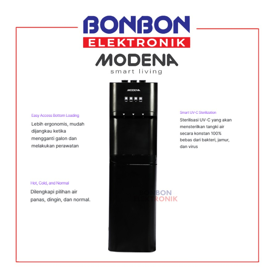 Modena Water Dispenser Galon Bawah Davion DD 7107 LUV / DD7107LUV UV-C