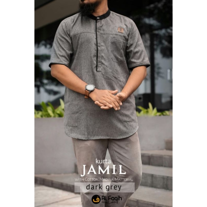 AL-FAQIH Kurta bahan Katun Madinah -  kurta lengan pendek