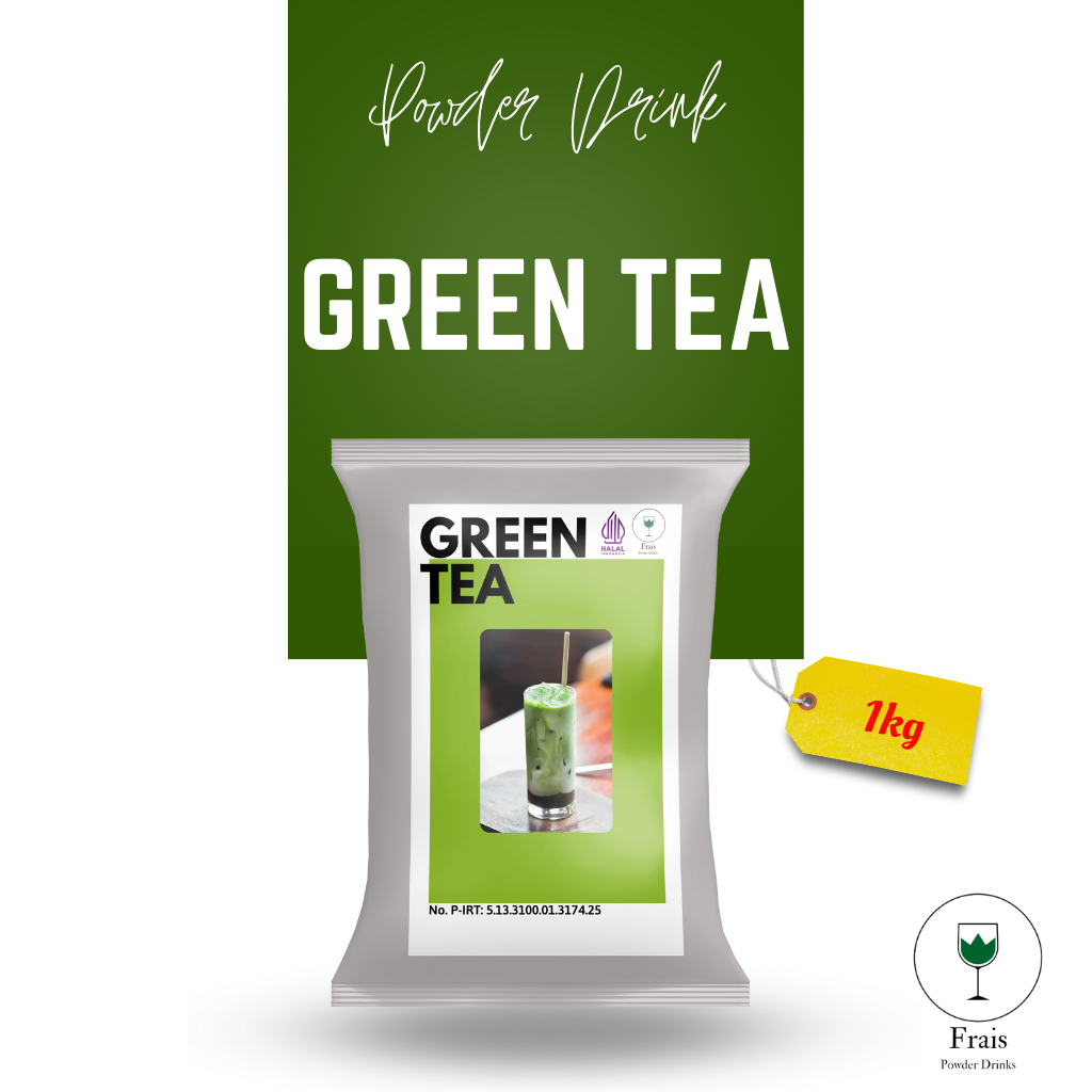 BUBUK MINUMAN RASA GREEN TEA 1KG / SERBUK MINUMAN ANEKA RASA / BUBUK MINUMAN KEKINIAN / MINUMAN INSTAN / DRINKS POWDER / SERBUK MINUMAN BOBA