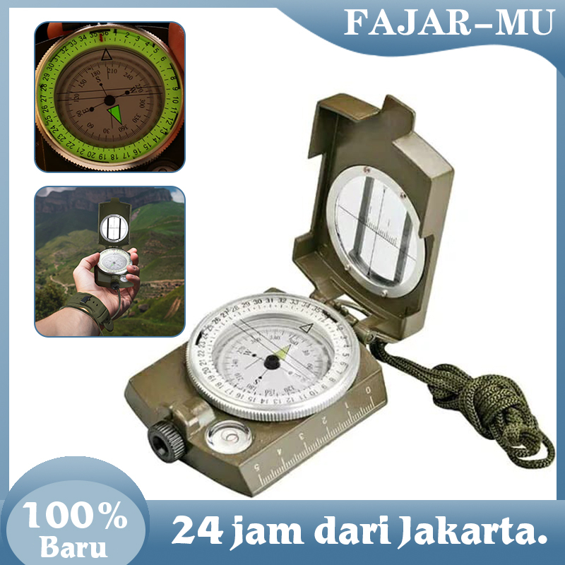 Ready Kompas Bidik Lensatik Akurat Outdoor Camping Survival Military Compass Lensatic Pramuka