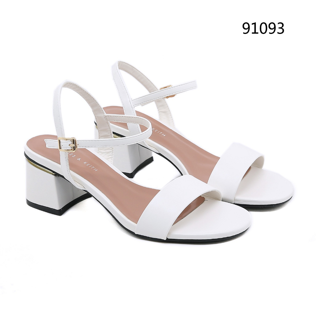 91093 Open Toe Ankle Strap Block Heel Sandals