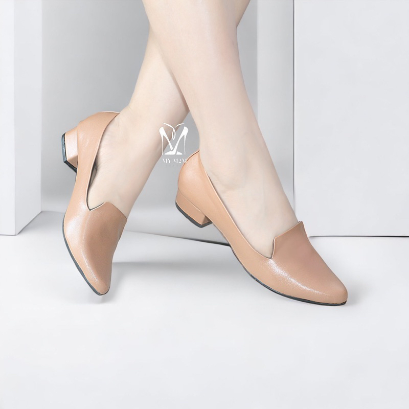 Mym2m Sepatu Heels Hak Tahu 3cm Pantofel Kerja Kantor Formal Wanita Lemalina