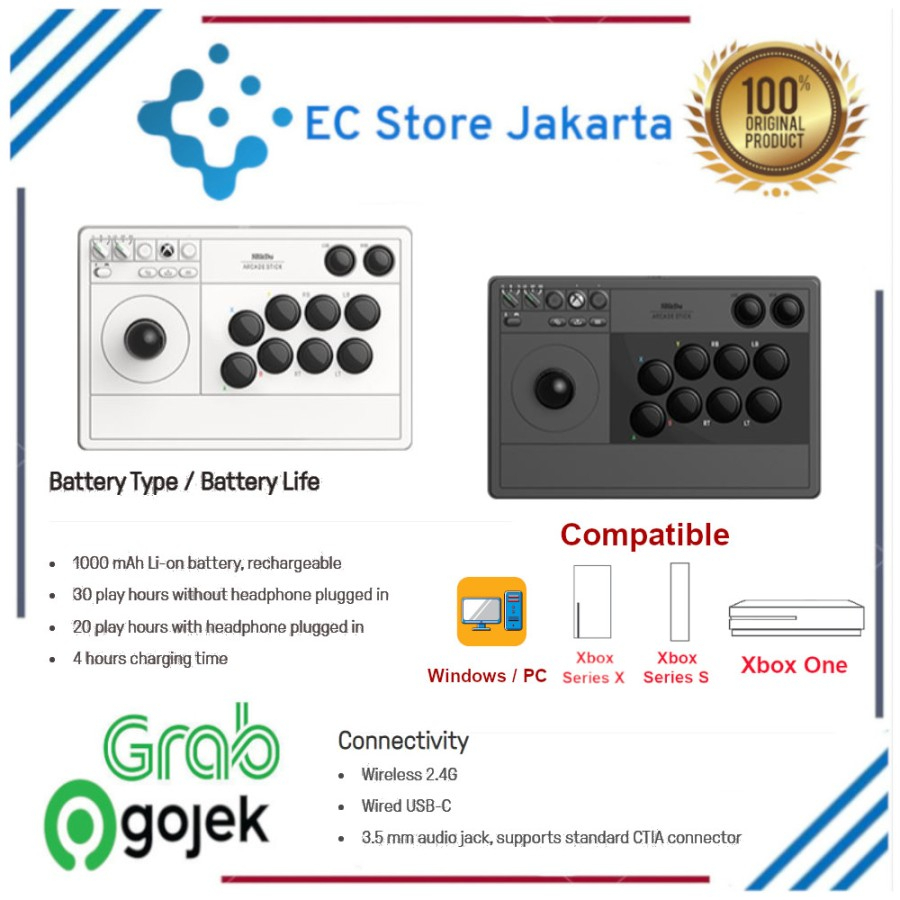 8Bitdo Arcade Stick Controller for Xbox Series X / S / One PC Windows