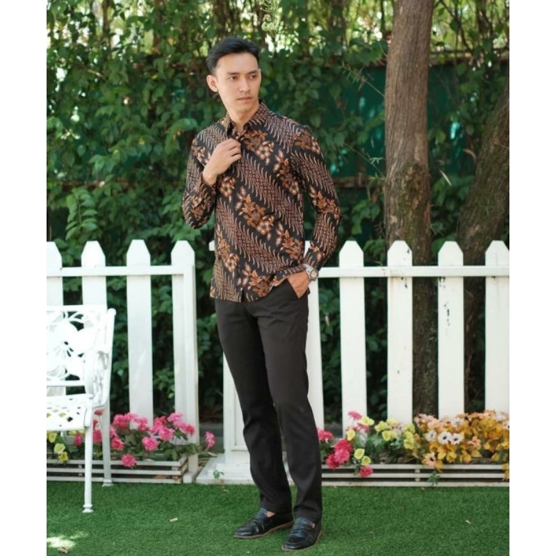 BATIK EXPERSS - PROMO TERMURAH Kemeja Batik Lengan Panjang Motif MELATI