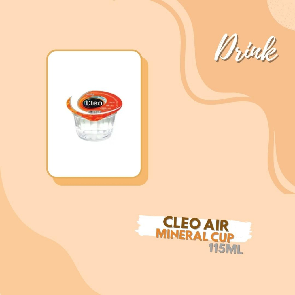 

DRINK | MINUMAN | AIR MINUM DALAM KEMASAN AIR MINERAL | GELAS | CLEO CUP 120ML