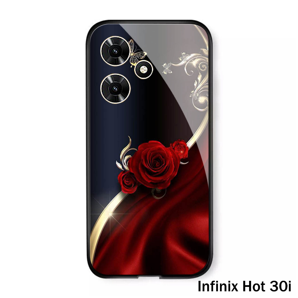 (S45) Case  Glass INFINIX HOT 30i - casing Terbaru handphone - INFINIX HOT 30i  - pelindung handphon