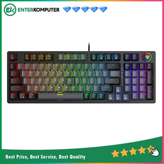 Fantech Atom96 MK890 RGB Gaming Mechanical Keyboard Full Size - Gray