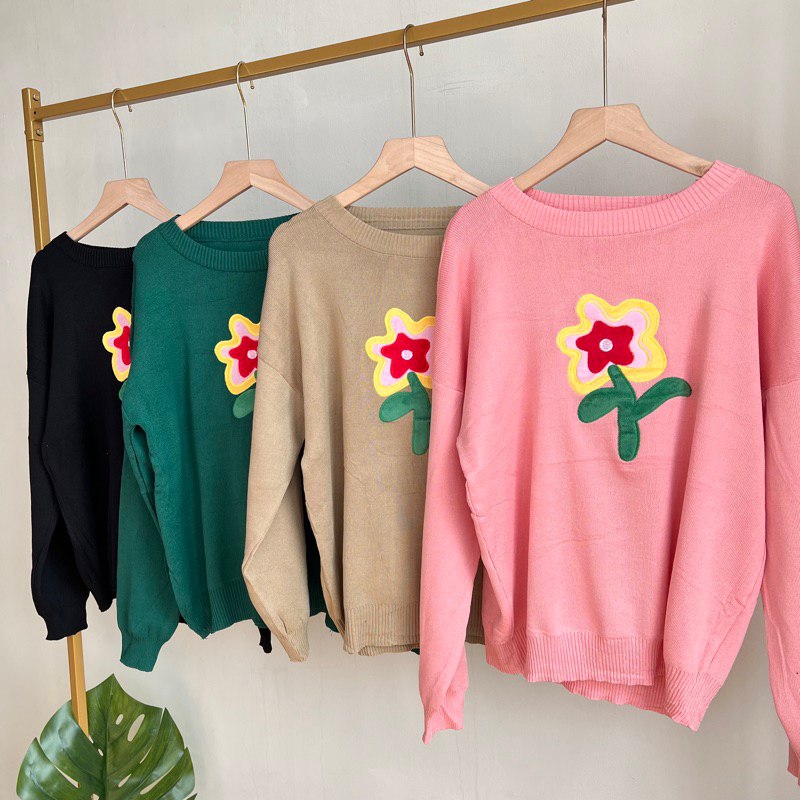 Chery Knit Sweater / Baju Atasan Rajut Wanita