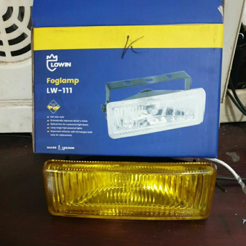 Lampu Kabut Foglamp Kotak Kuning LOWIN LW-111
