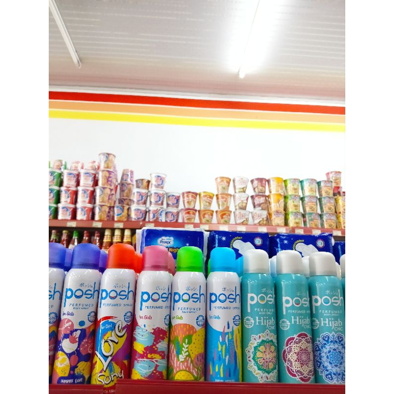 PARFUM BODY SPRAY POSH WOMEN Summer Love, Love Song, Blaze Pink, Wishes, Fresh Spirit, Hijab Green B